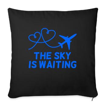 Flugzeug Pilot Spruch Geschenk - Sofakissenbezug 45 x 45 cm - Schwarz - Vorne