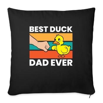 Best Duck Dad Ever - Sofa pillowcase 17,3'' x 17,3'' (45 x 45 cm) - black - Front