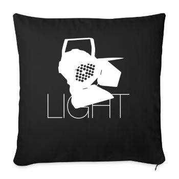 Light - Sofa pillowcase 17,3'' x 17,3'' (45 x 45 cm) - black - Front