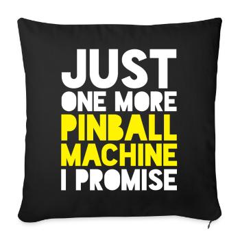 Pinball machine pinball slot machine - Sofa pillowcase 17,3'' x 17,3'' (45 x 45 cm) - black - Front