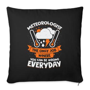 Funny Meteorology Weather Meteorologist Gift - Sofa pillowcase 17,3'' x 17,3'' (45 x 45 cm) - black - Front