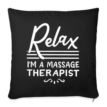 Massage Therapist Massage Therapy - Sofa pillowcase 17,3'' x 17,3'' (45 x 45 cm) - black - Front