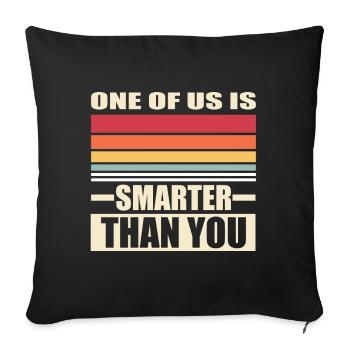 One of us is smarter than you Barres Vintage - Housse de coussin décorative 45 x 45 cm - noir - Devant