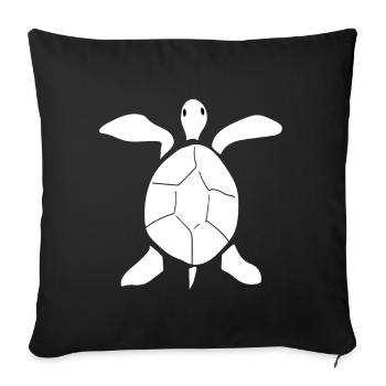 Turtle Turtle - Sofa pillowcase 17,3'' x 17,3'' (45 x 45 cm) - black - Front