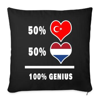 Pays-Bas et Turquie génial / cadeau - Housse de coussin décorative 45 x 45 cm - noir - Devant