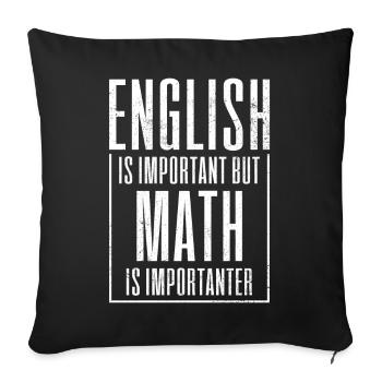 Mathématiques Maths Mathe maths Professeur de mathématiques - Housse de coussin décorative 45 x 45 cm - noir - Devant