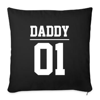 Daddy 01 Dad Number 1 Dad Dad Team Gift - Sofa pillowcase 17,3'' x 17,3'' (45 x 45 cm) - black - Front