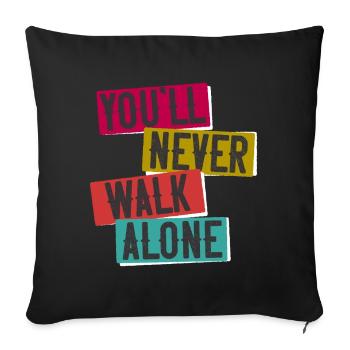 Football Sayings - Sofa pillowcase 17,3'' x 17,3'' (45 x 45 cm) - black - Front