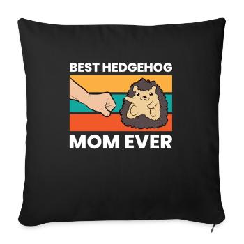 Meilleur hérisson Mama Jamais Cher Hérissons - Housse de coussin décorative 45 x 45 cm - noir - Devant