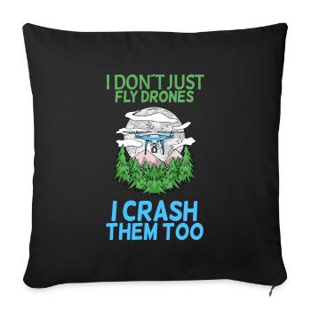 Drone - Housse de coussin décorative 45 x 45 cm - noir - Devant