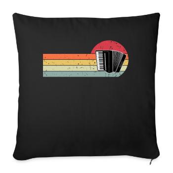 accordion - Sofa pillowcase 17,3'' x 17,3'' (45 x 45 cm) - black - Front