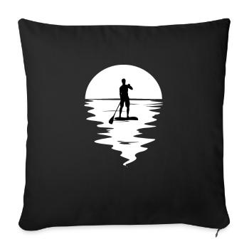 Stand up paddle Spruch - Sofakissenbezug 45 x 45 cm - Schwarz - Vorne