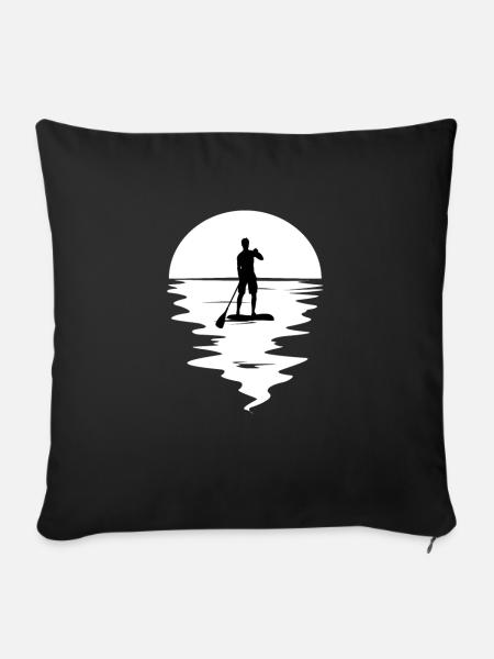 Stand up paddle Spruch - Sofakissenbezug 45 x 45 cm - Schwarz