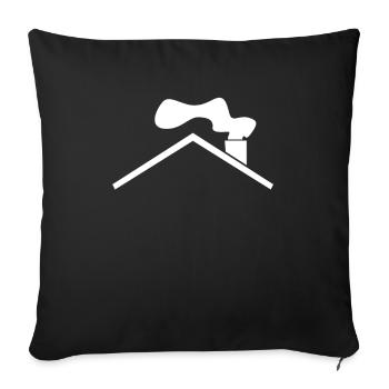 roof - Sofa pillowcase 17,3'' x 17,3'' (45 x 45 cm) - black - Front