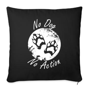 Paw prints dog paws paws dogs - Sofa pillowcase 17,3'' x 17,3'' (45 x 45 cm) - black - Front