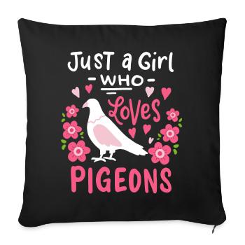 colombophile - Housse de coussin décorative 45 x 45 cm - noir - Devant
