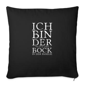 Sternzeichen Steinbock Familie - Sofakissenbezug 45 x 45 cm - Schwarz - Vorne
