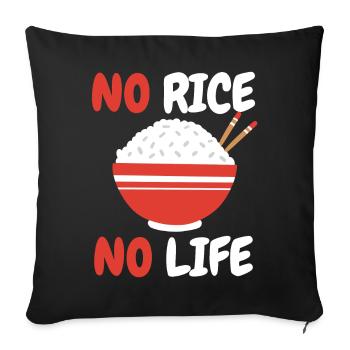 Rice Filipino Philippines Asian Food - Sofa pillowcase 17,3'' x 17,3'' (45 x 45 cm) - black - Front