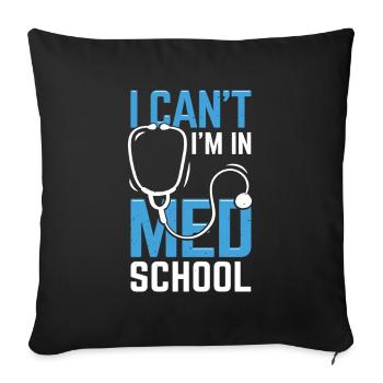 Medical Student Study Medical Student Gift - Sofa pillowcase 17,3'' x 17,3'' (45 x 45 cm) - black - Front