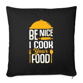 Chef Chef Food Chef Gift - Sofa pillowcase 17,3'' x 17,3'' (45 x 45 cm) - black - Front