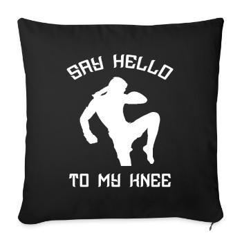 Muay Thai Thai Boxing - Housse de coussin décorative 45 x 45 cm - noir - Devant