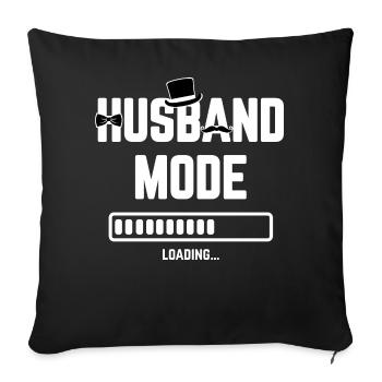 Husband Loading Hochzeit Verlobung Zukünftiger Ehe - Sofakissenbezug 45 x 45 cm - Schwarz - Vorne