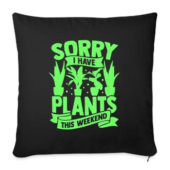 Garden allotment garden plants gardener gift - Sofa pillowcase 17,3'' x 17,3'' (45 x 45 cm) - black - Front