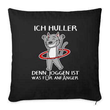 Hullern Katze - Sofakissenbezug 45 x 45 cm - Schwarz - Vorne