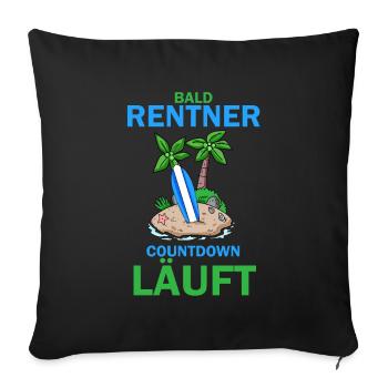 Bald Rentner - Sofakissenbezug 45 x 45 cm - Schwarz - Vorne
