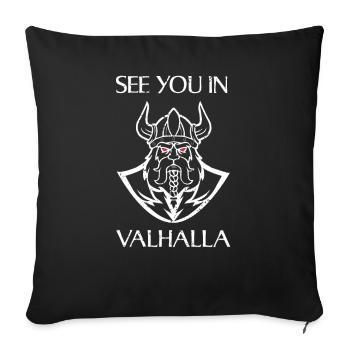 Viking Valhalla - Sofa pillowcase 17,3'' x 17,3'' (45 x 45 cm) - black - Front