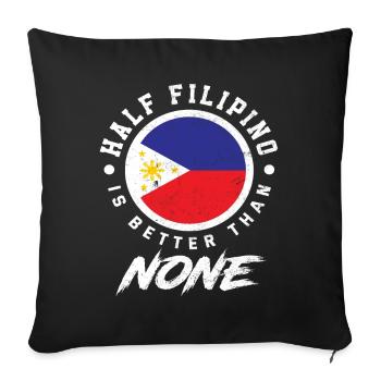 Philippines Origine Semi-Filipino Filipina - Housse de coussin décorative 45 x 45 cm - noir - Devant