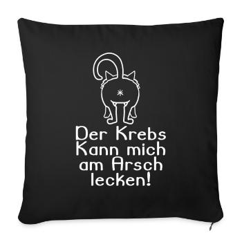 Kampf gegen Krebs - Sofakissenbezug 45 x 45 cm - Schwarz - Vorne