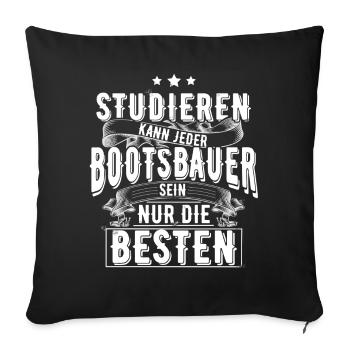 Bootsbauer - Sofakissenbezug 45 x 45 cm - Schwarz - Vorne