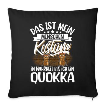 Quokka - Sofakissenbezug 45 x 45 cm - Schwarz - Vorne