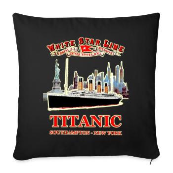 THE GHOST OF THE TITANIC IN NEW YORK RUNEMBERG Adagp © - Sofa pillowcase 17,3'' x 17,3'' (45 x 45 cm) - black - Front