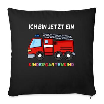 Geschenk für Kindergarten Kleinkinder - Sofakissenbezug 45 x 45 cm - Schwarz - Vorne