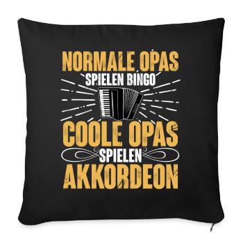 Akkordeon - Sofakissenbezug 45 x 45 cm - Schwarz - Vorne