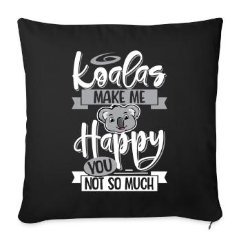Koala - Housse de coussin décorative 45 x 45 cm - noir - Devant