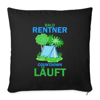 Rentner Countdown - Sofakissenbezug 45 x 45 cm - Schwarz - Vorne