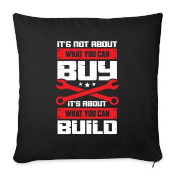 Tuner Tuner voiture de course moto mécanicien cadeau - Housse de coussin décorative 45 x 45 cm - noir - Devant