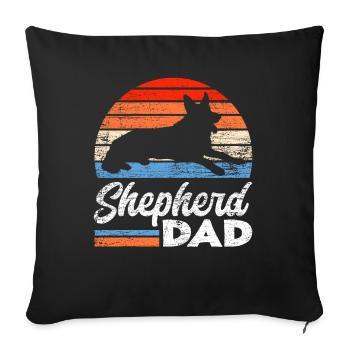 German Shepherd Dad German Shepherd - Sofa pillowcase 17,3'' x 17,3'' (45 x 45 cm) - black - Front