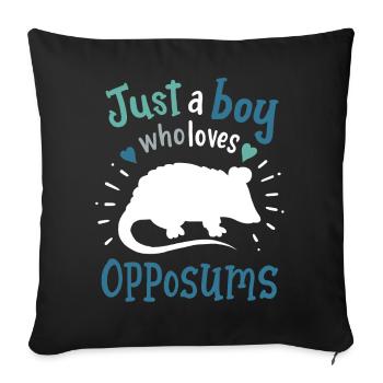 Opossum Opossum-Liebhaber - Sofakissenbezug 45 x 45 cm - Schwarz - Vorne