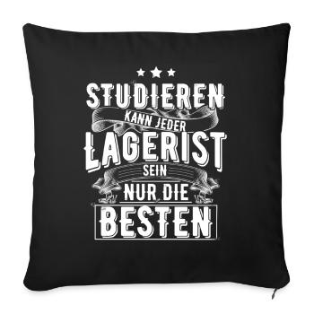Lagerist - Sofakissenbezug 45 x 45 cm - Schwarz - Vorne