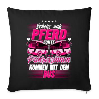 Busfahrerin - Sofakissenbezug 45 x 45 cm - Schwarz - Vorne