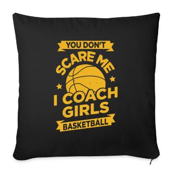 Women's Basketball Coach Basketball Coach Gift - Sofa pillowcase 17,3'' x 17,3'' (45 x 45 cm) - black - Front