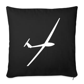 Glider Glider Gliding Glider - Sofa pillowcase 17,3'' x 17,3'' (45 x 45 cm) - black - Front