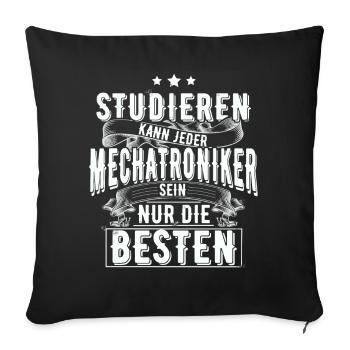 Mechatroniker - Sofakissenbezug 45 x 45 cm - Schwarz - Vorne