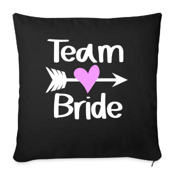 Team Bride - Sofa pillowcase 17,3'' x 17,3'' (45 x 45 cm) - black - Front