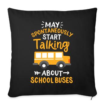 Schulbus - Sofakissenbezug 45 x 45 cm - Schwarz - Vorne