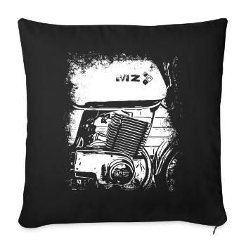 MZ ETZ 250 | Motocyclette - Housse de coussin décorative 45 x 45 cm - noir - Devant